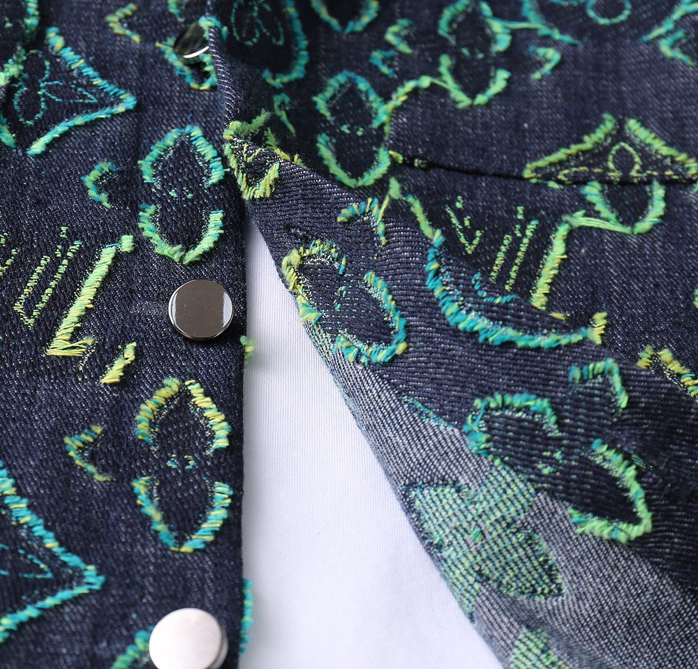 LOUIS VUITTON LV SHIRT IN NAVY BLUE MONOGRAM DENIM 239035
