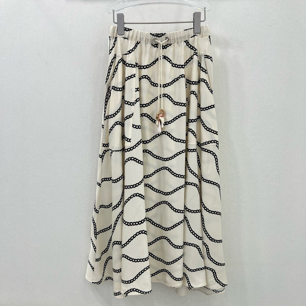 HERMES PRINTED FLARED SKIRT 269252
