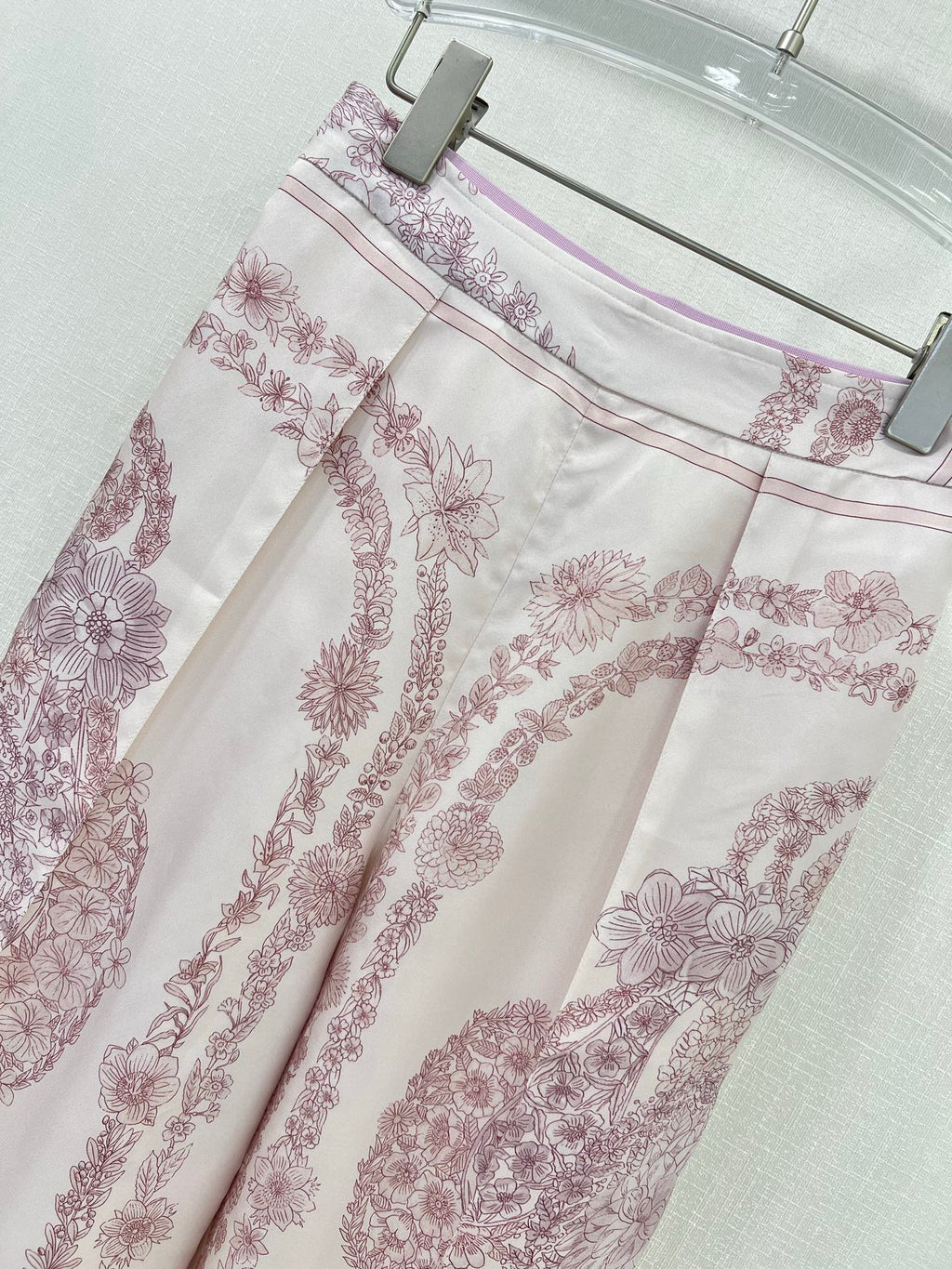 HERMES PRINTED SILK WIDE-LEG PANTS 269258