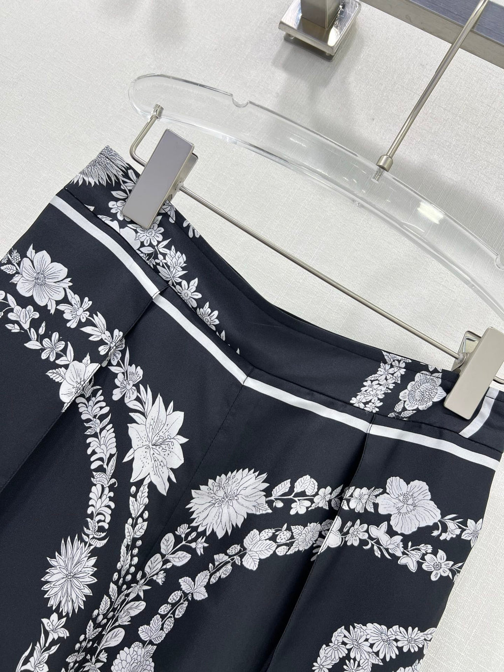 HERMES PRINTED SILK WIDE-LEG PANTS 269259