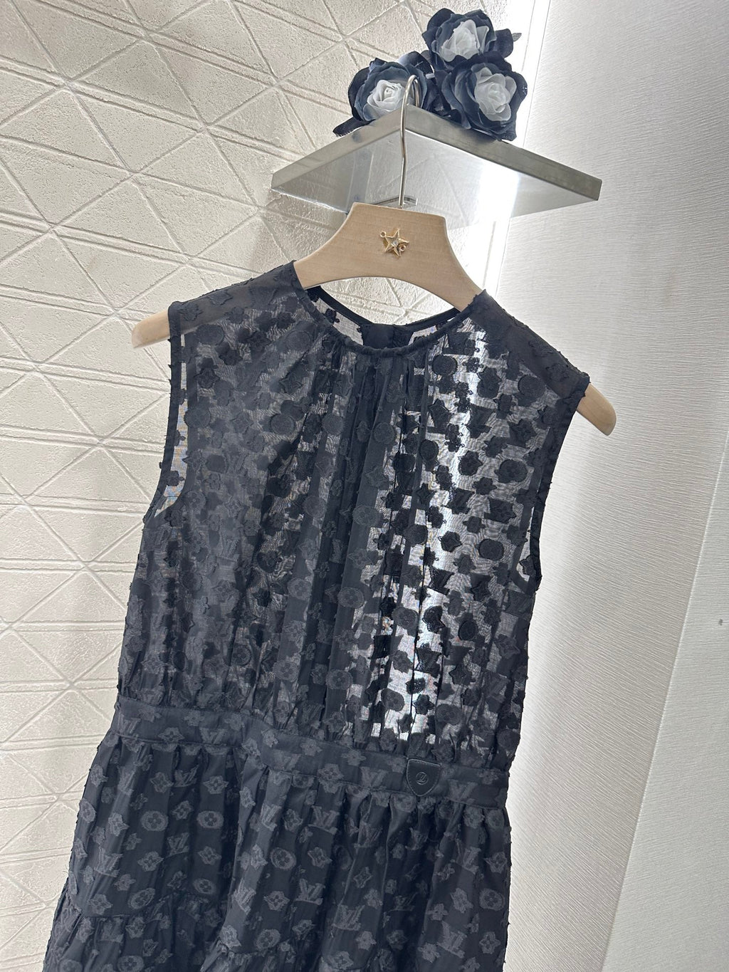 LOUIS VUITTON LV 25S SLEEVELESS JACQUARD DRESS 265590