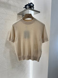 LOUIS VUITTON LV CREW NECK TOP WITH EMBROIDERED TEXT 272305
