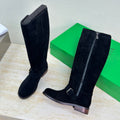 BOTTEGA VENETA KNEE HIGH BOOT IN BLACK SUEDE