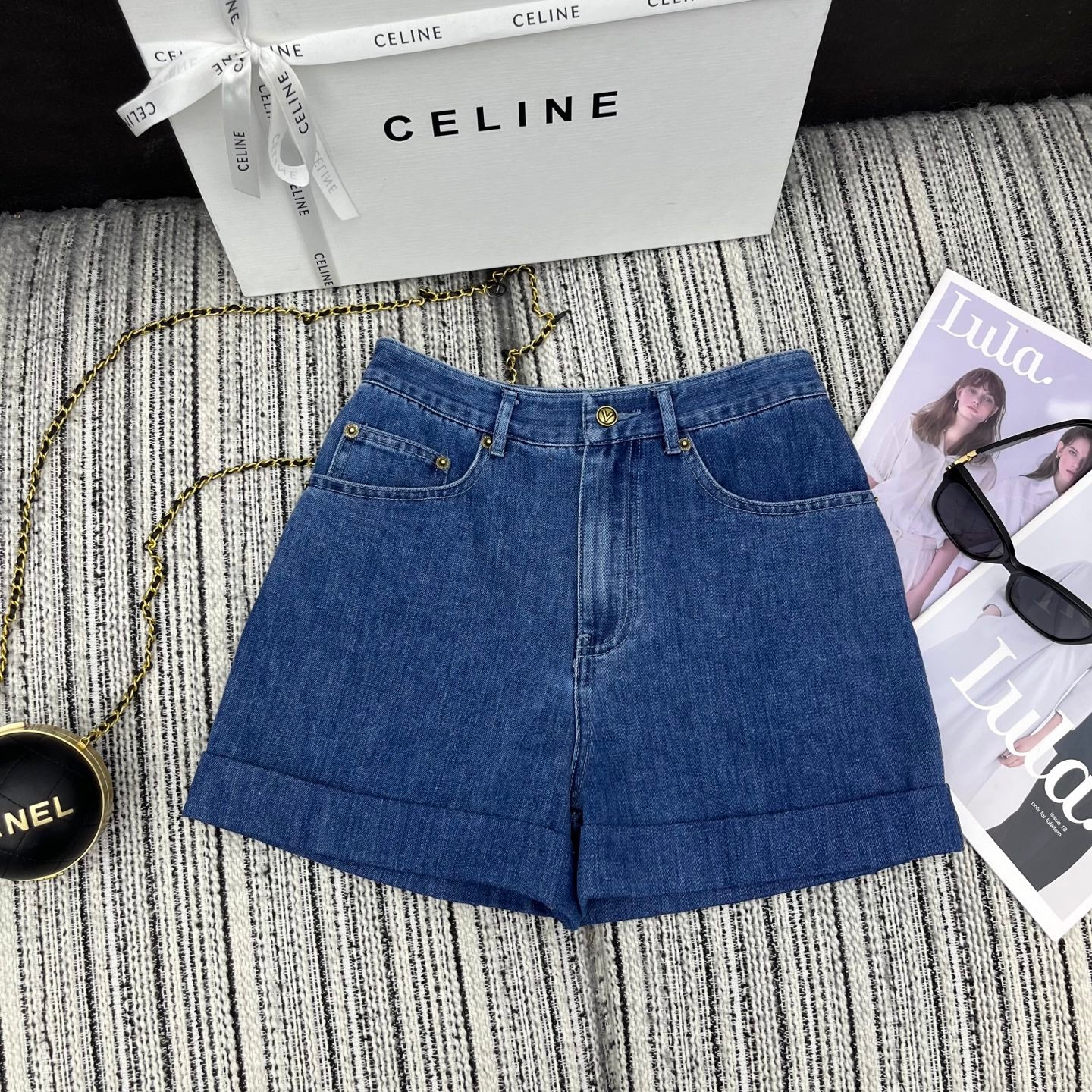 CELINE Celine 25C Denim Short 228442