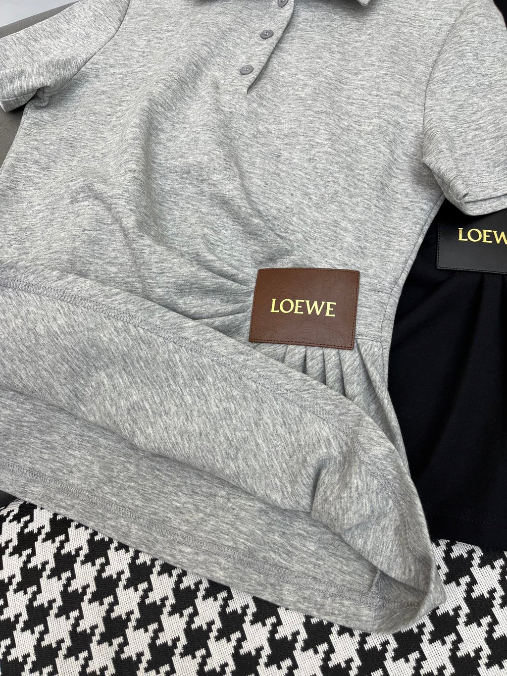 FITTED POLO SHIRT WITH PLEATED WAIST