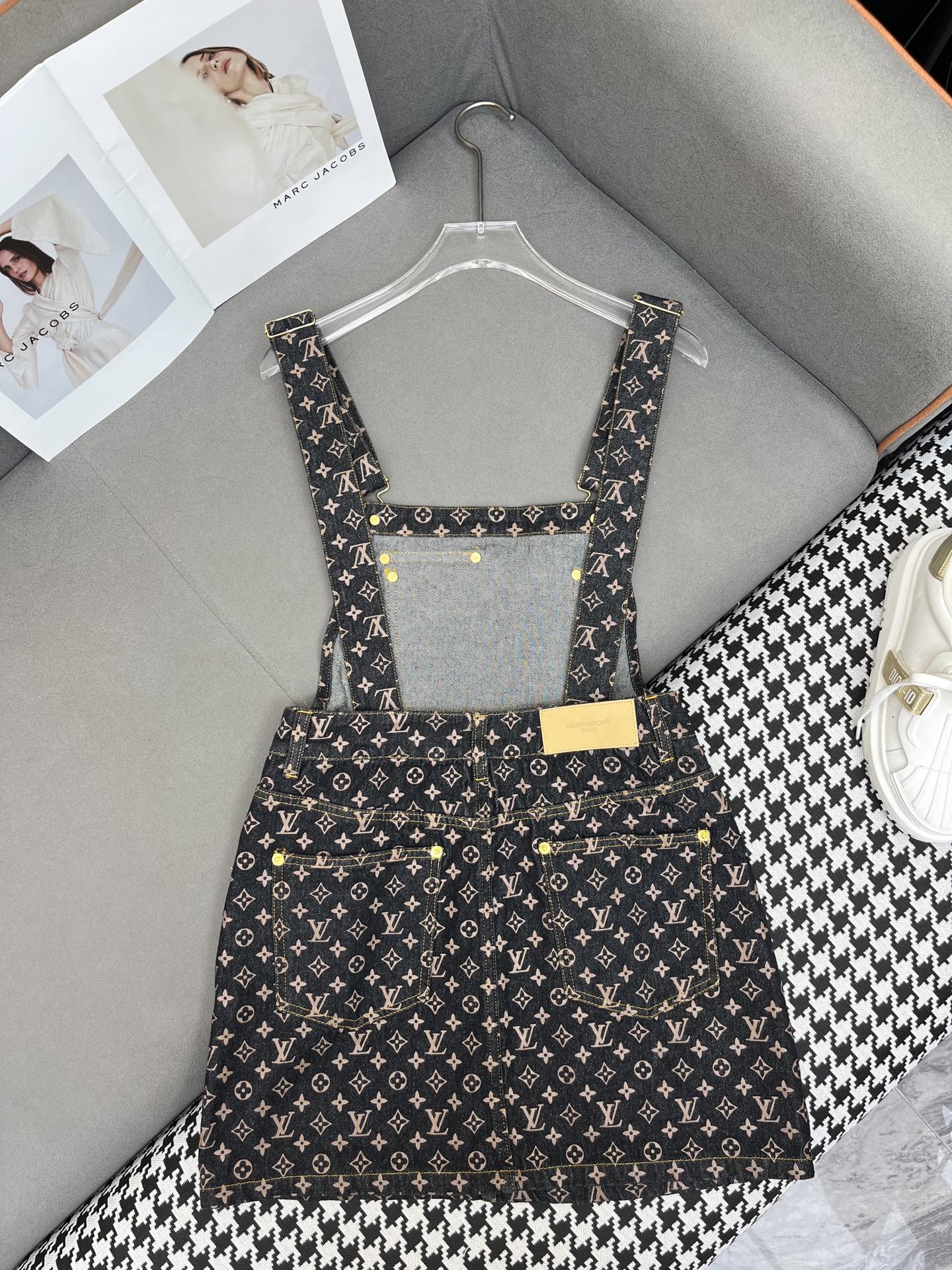 LOUIS VUITTON LV NEW DENIM OVERALL DRESS 269064