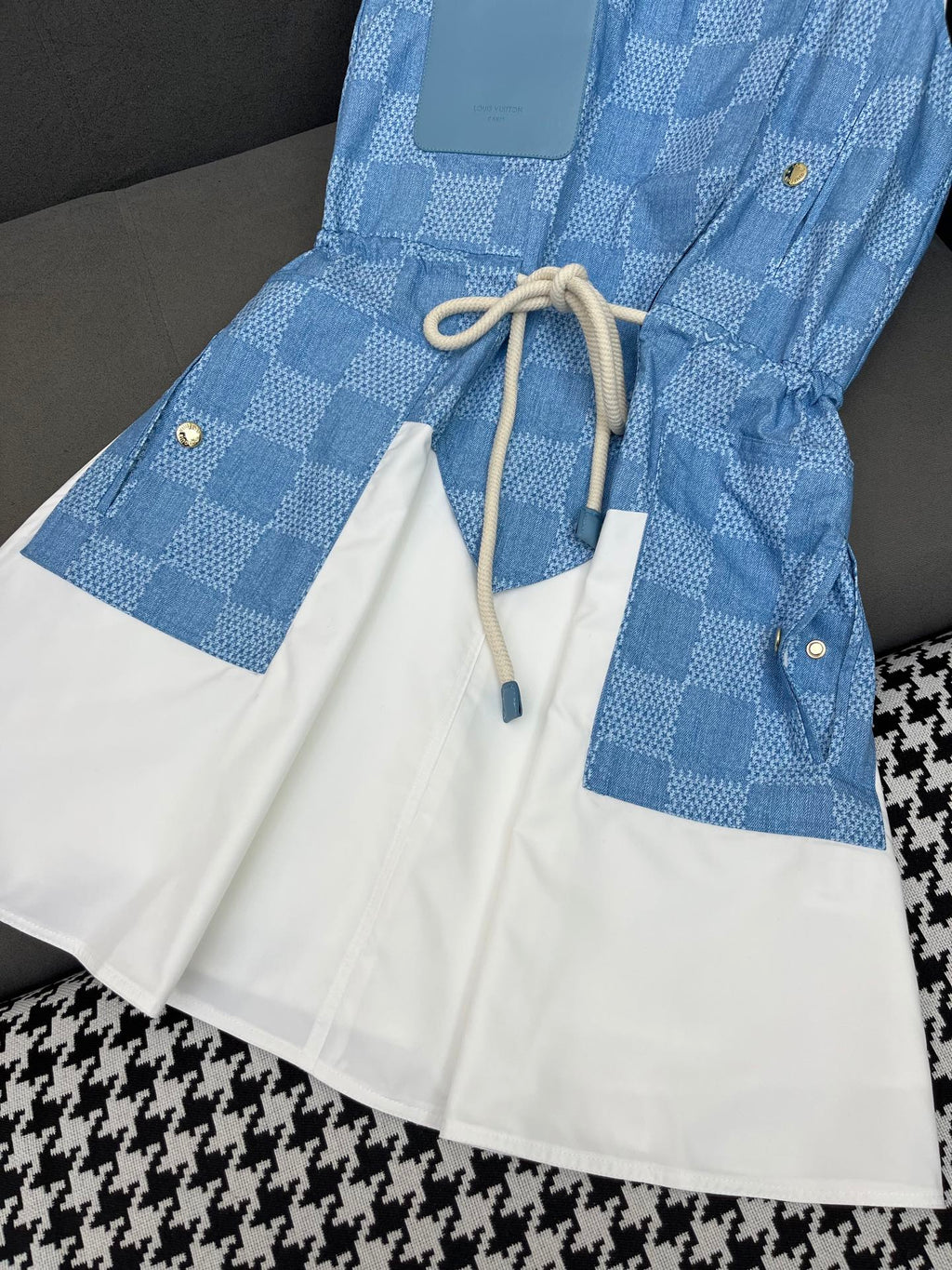 LOUIS VUITTON LV TANK DRESS BLUE 25S IN POLYESTER 266630