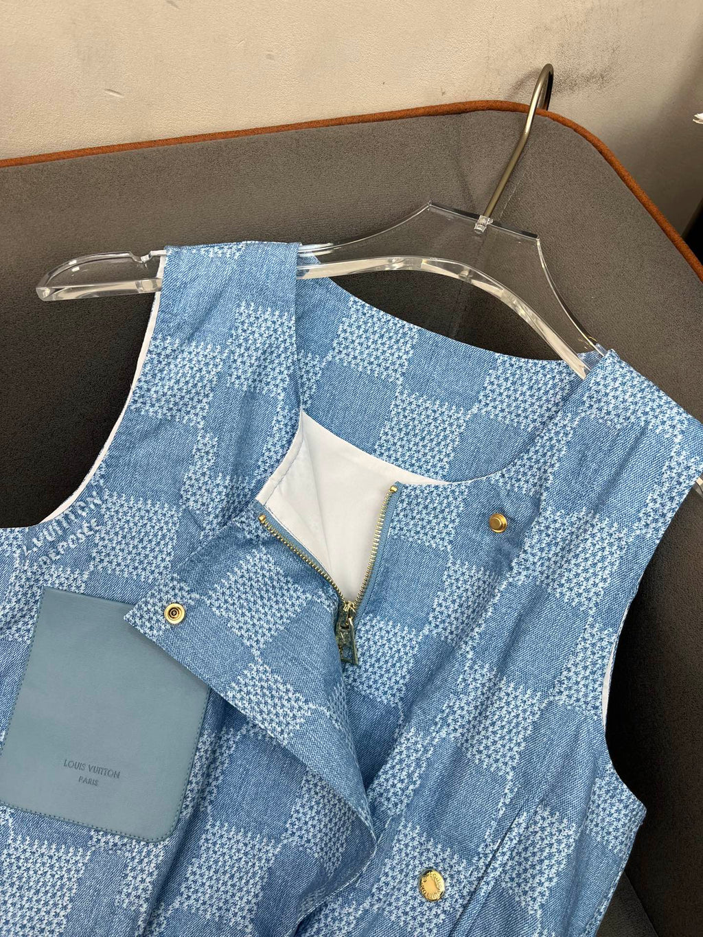 LOUIS VUITTON LV TANK DRESS BLUE 25S IN POLYESTER 266630