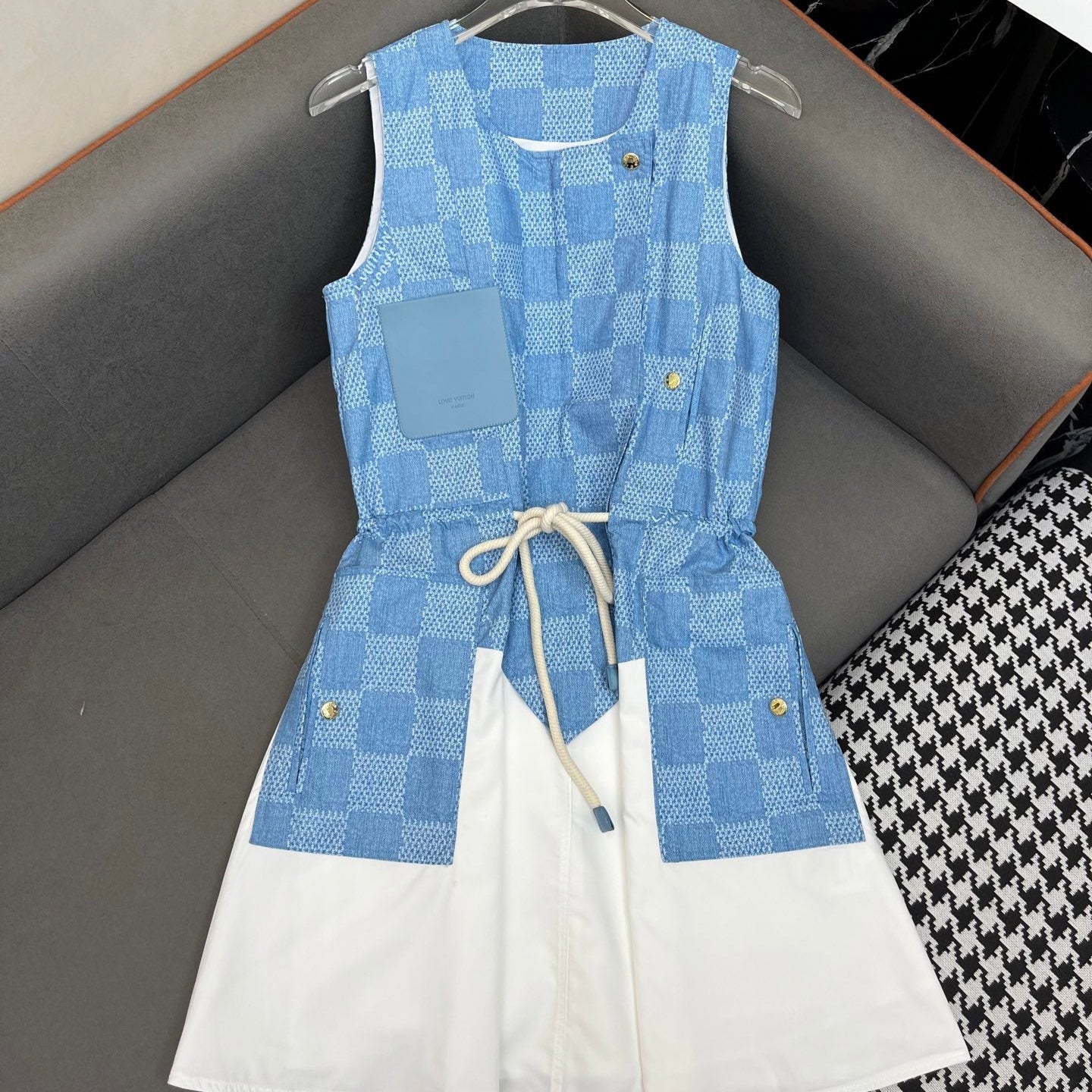 LOUIS VUITTON LV TANK DRESS BLUE 25S IN POLYESTER 266630