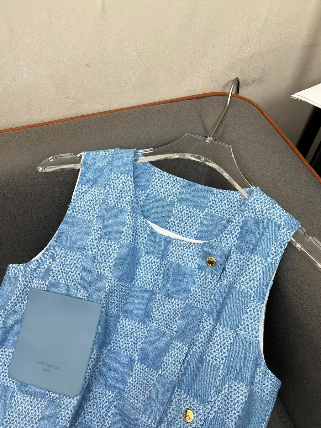 LOUIS VUITTON LV TANK DRESS BLUE 25S IN POLYESTER 266630