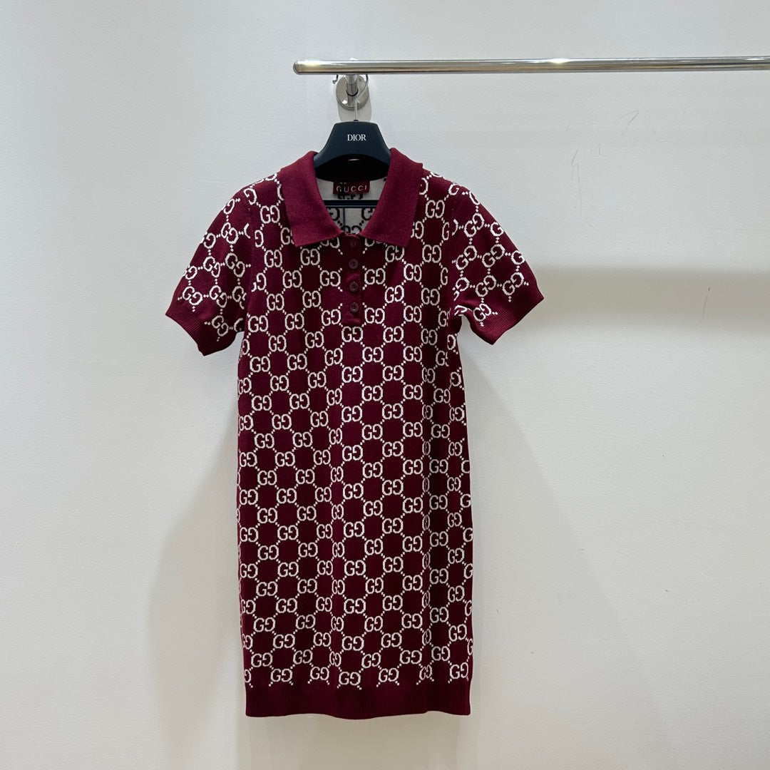 GUCCI SHORT-SLEEVE KNIT DRESS STYLE 43