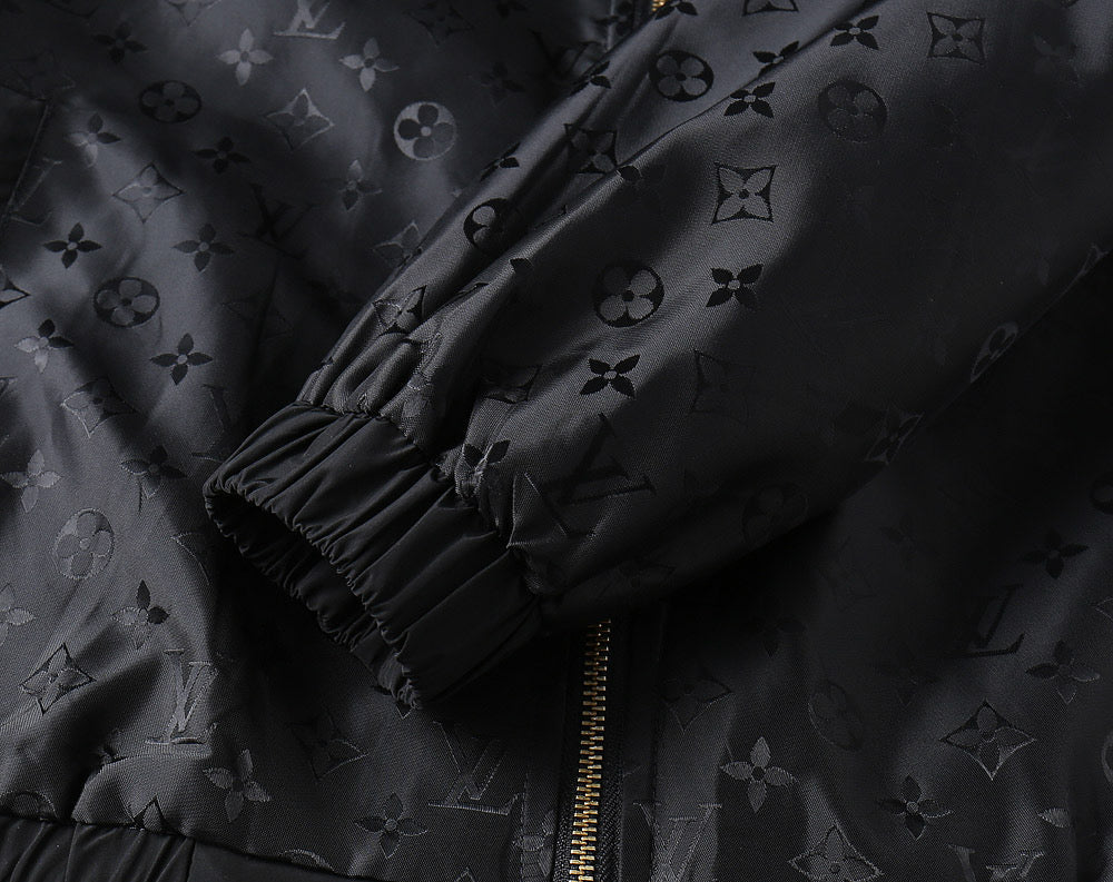 LOUIS VUITTON LV BLACK MONOGRAM HOODED JACKET 239052