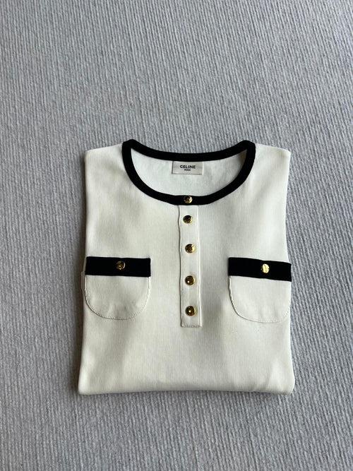 CELINE COLORBLOCK SHORT-SLEEVE T-SHIRT 269735
