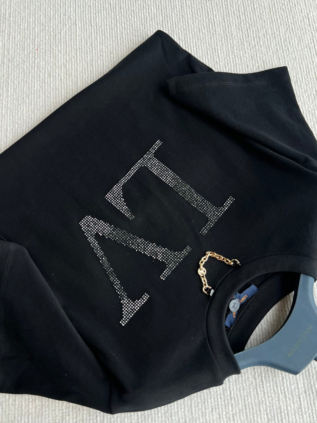 LOUIS VUITTON LOUIS VUITTON DIAMOND ROUND NECK SHORT SLEEVE T-SHIRT 275667