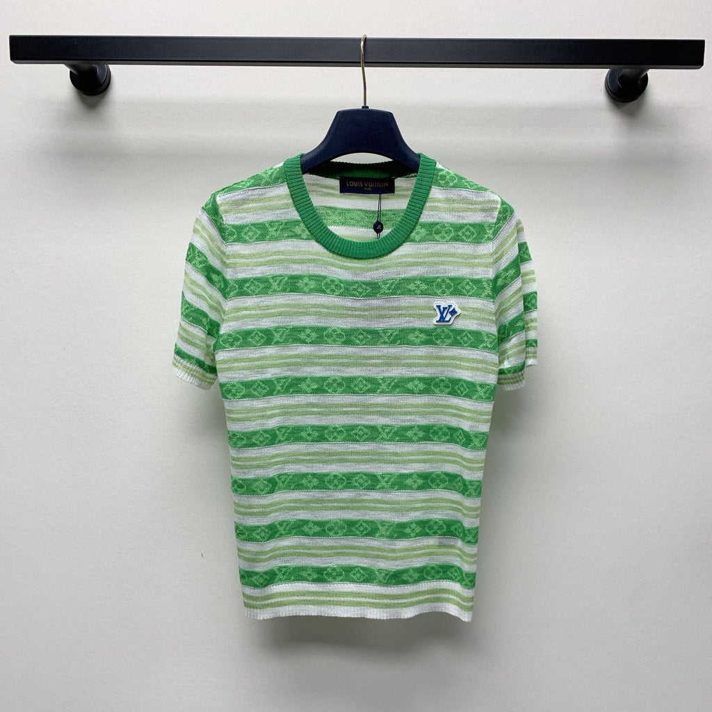 LOUIS VUITTON LV STRIPED CREW NECK T-SHIRT 268098
