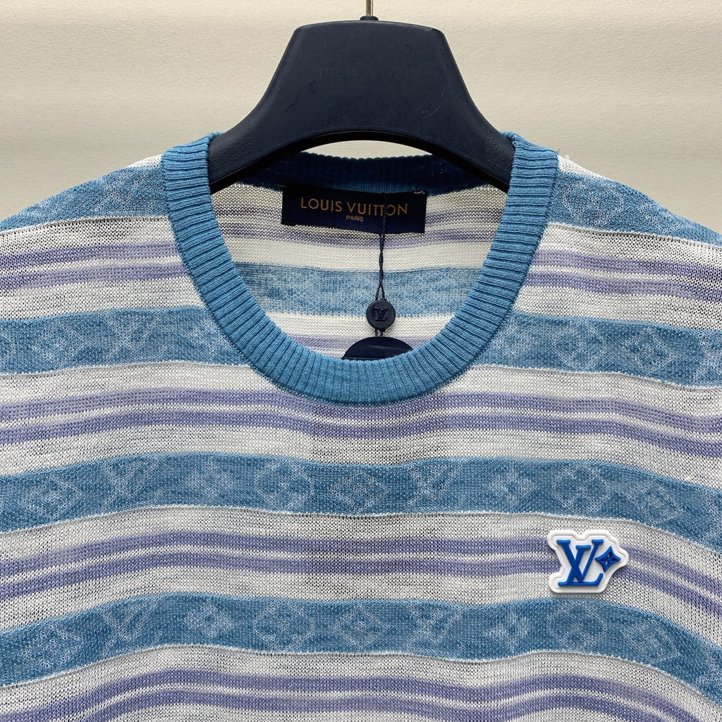 LOUIS VUITTON LV STRIPED CREW NECK T-SHIRT 268099