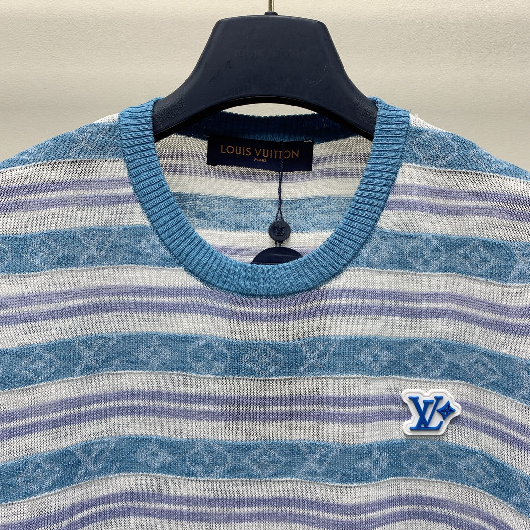 LOUIS VUITTON LV STRIPED CREW NECK T-SHIRT 268099