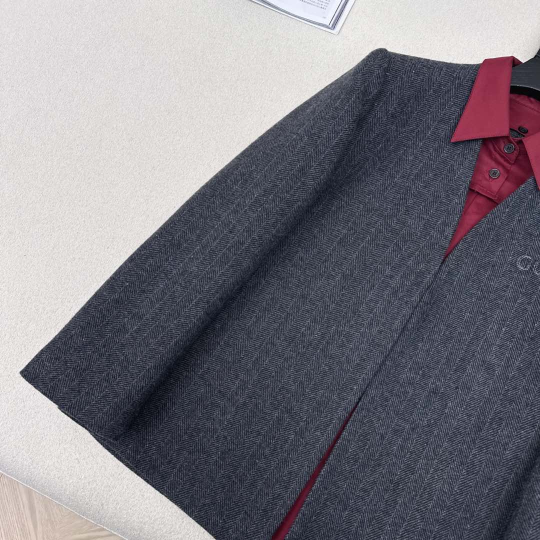 GUCCI Gucci Patchwork Suit Jacket Encora Red Cotton