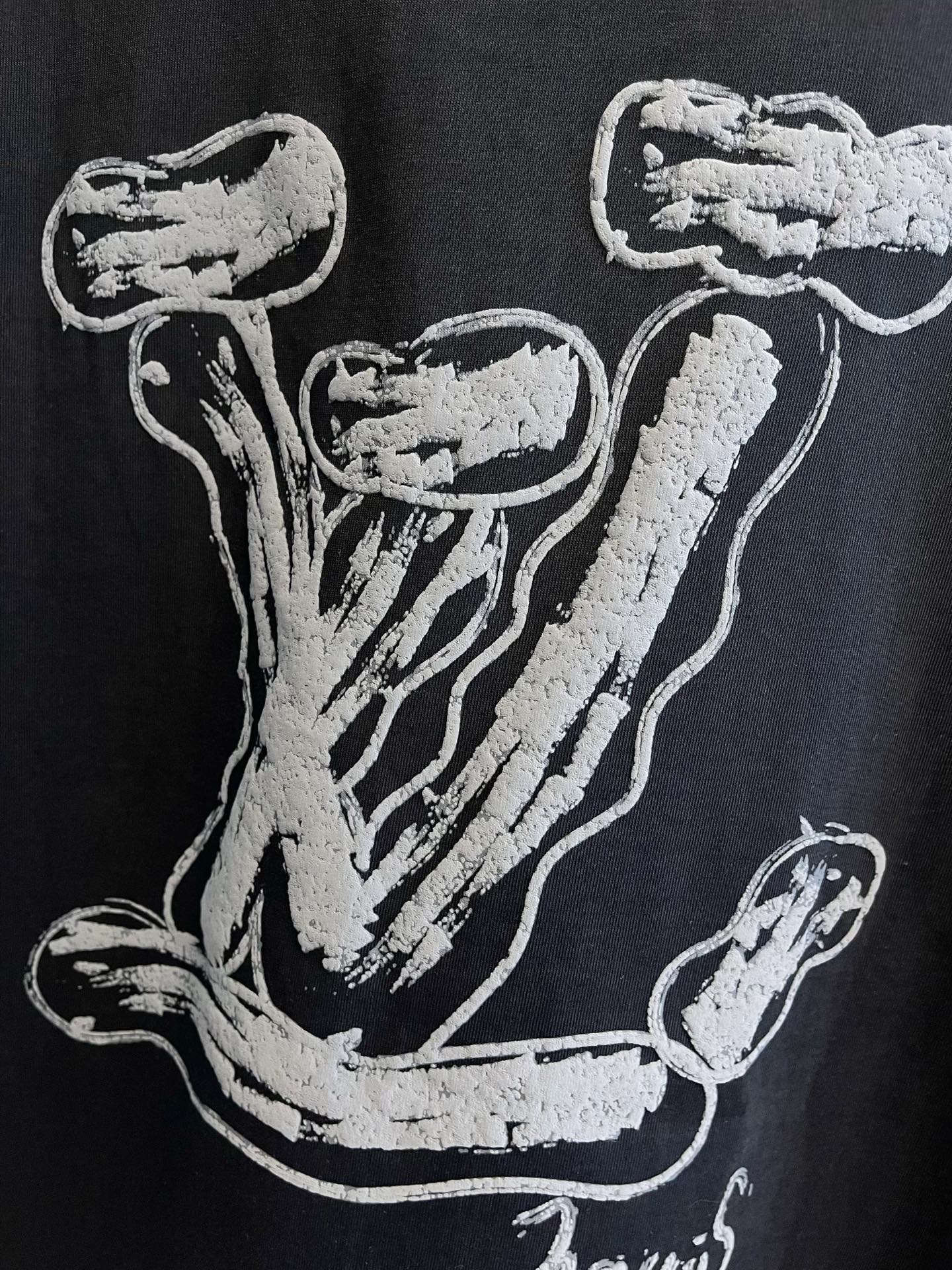 LOUIS VUITTON LV T-SHIRT IN BLACK PURE COTTON LOGO PRINT 238774