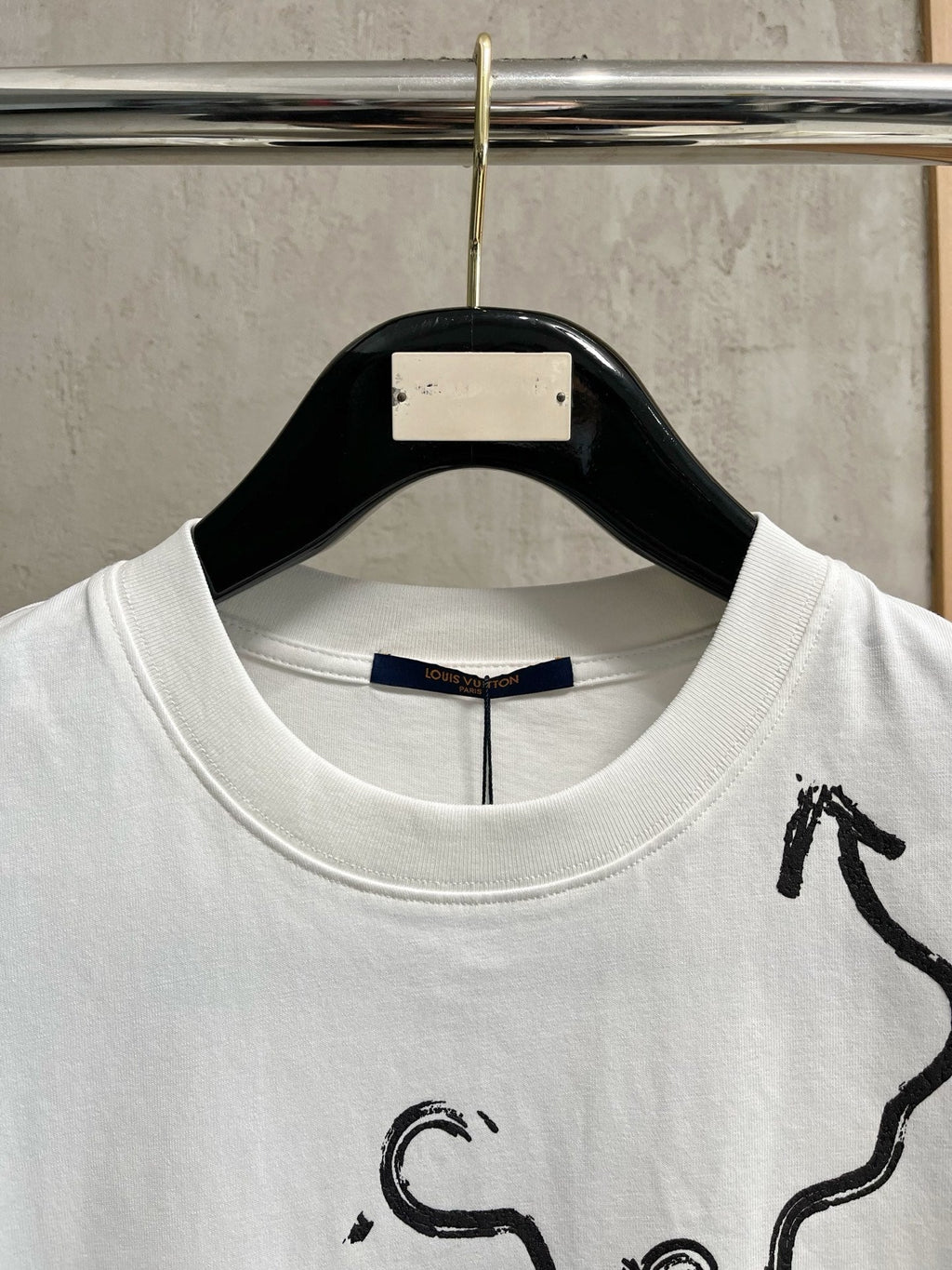 LOUIS VUITTON LV T-SHIRT IN WHITE PURE COTTON LOGO PRINT 238775