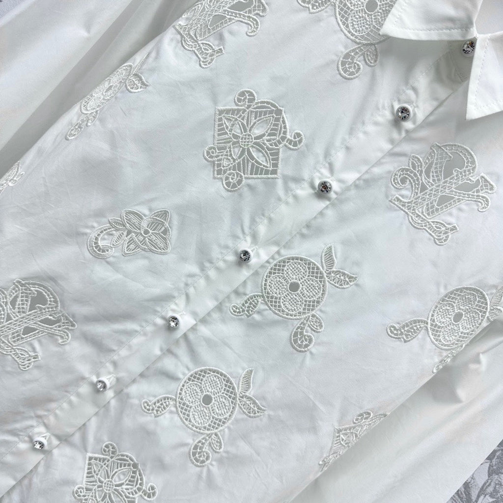 LOUIS VUITTON LV 25S EMBROIDERED HOLLOW SHIRT 264718