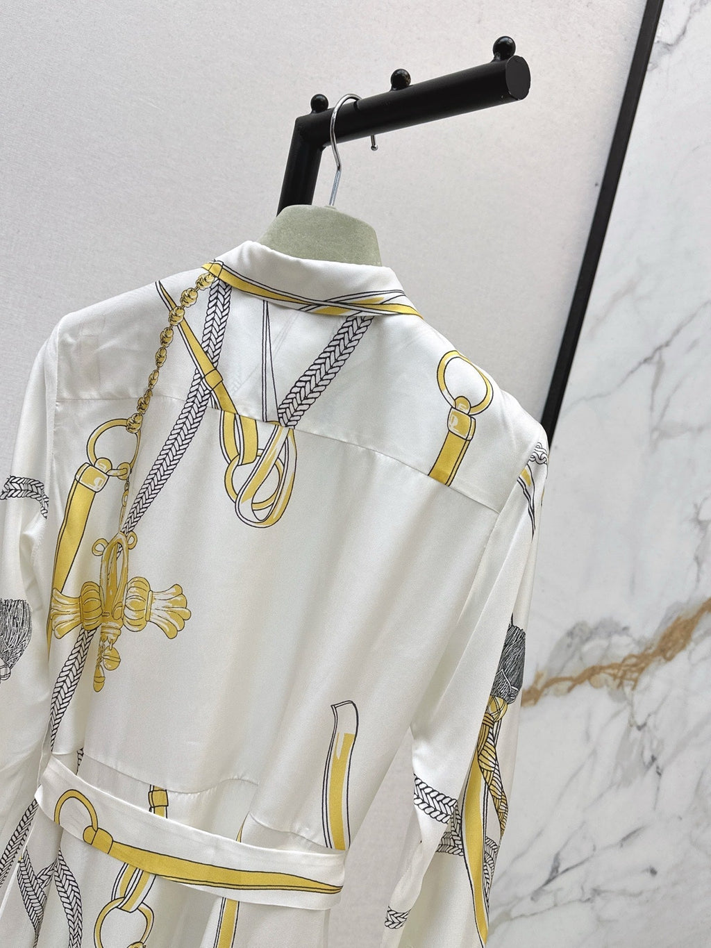HERMES HERMES 25S LONG SILK DRESS 043
