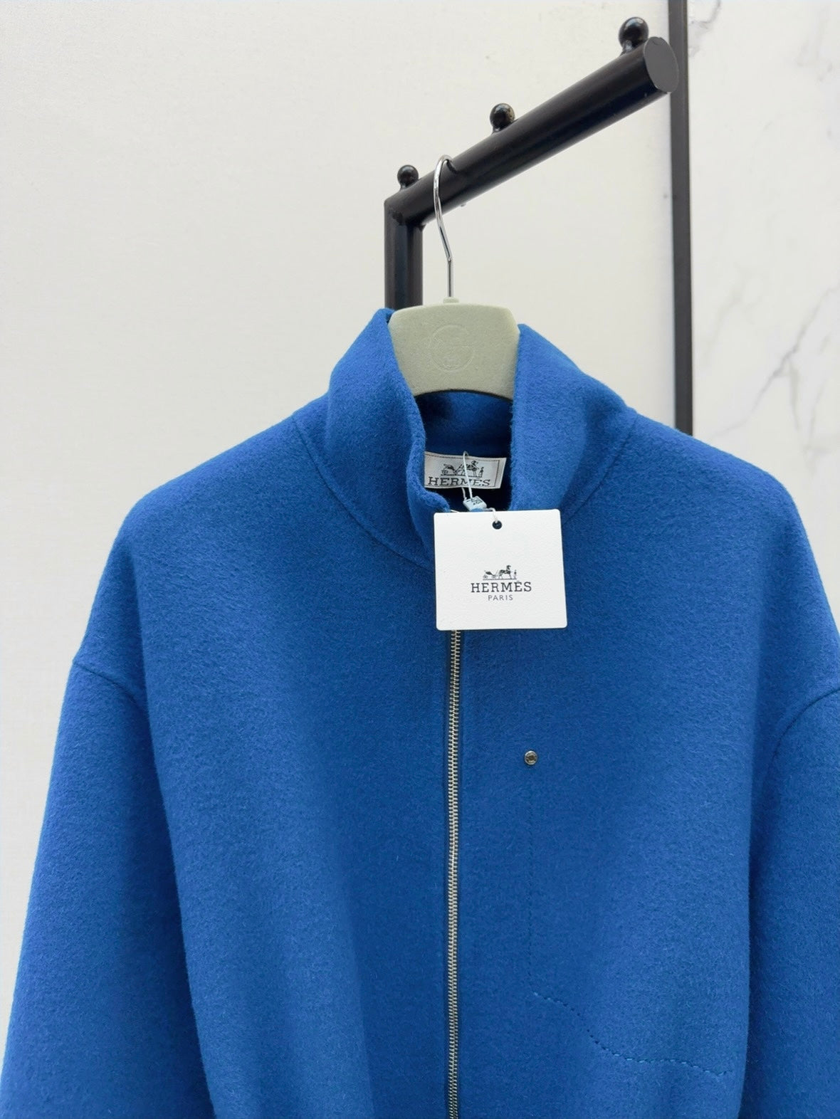HERMES HERMES 25S STAND-COLLAR ZIP-UP JACKET 96710