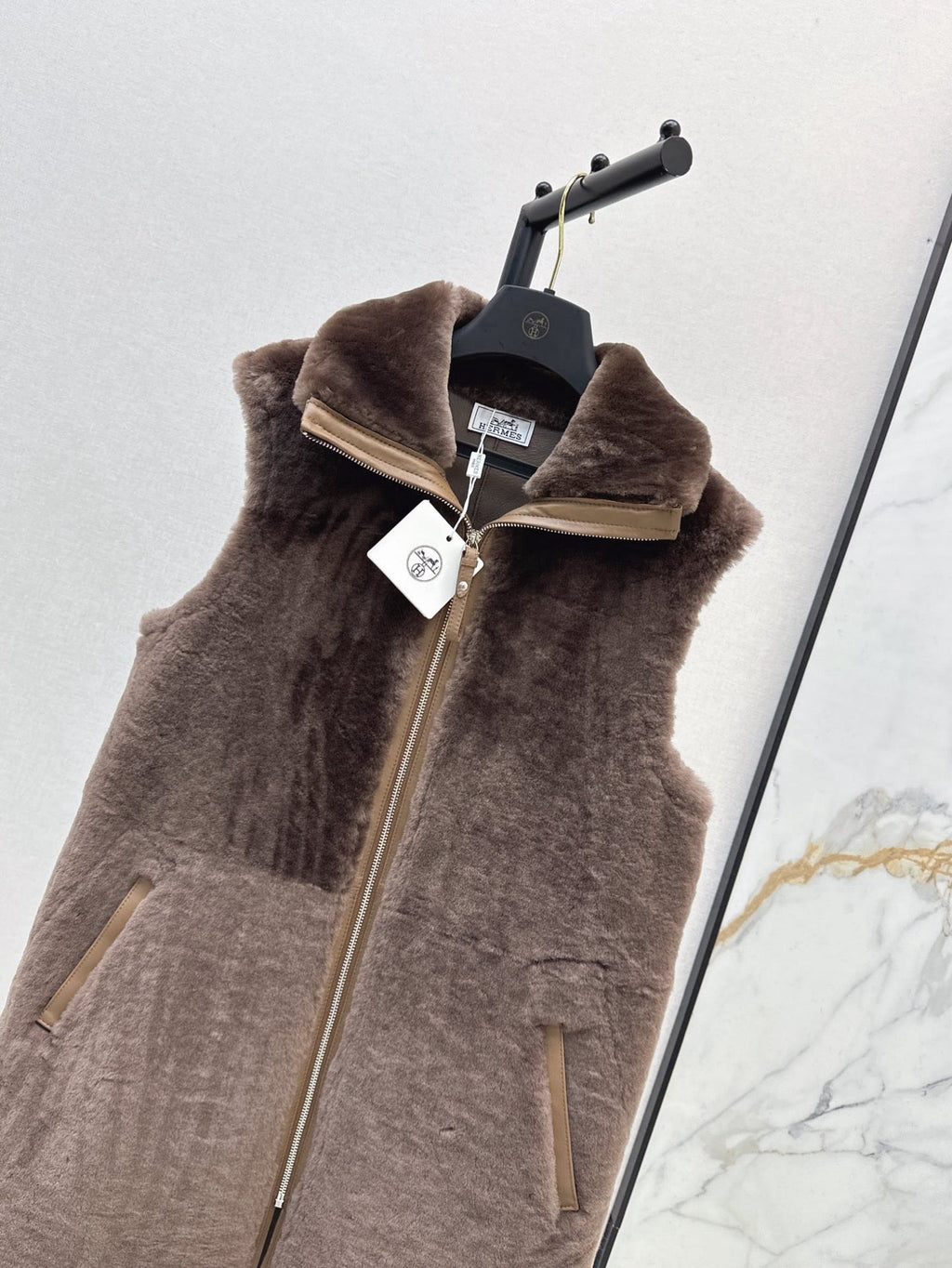 HERMES HERMES 25S FUR VEST 668406