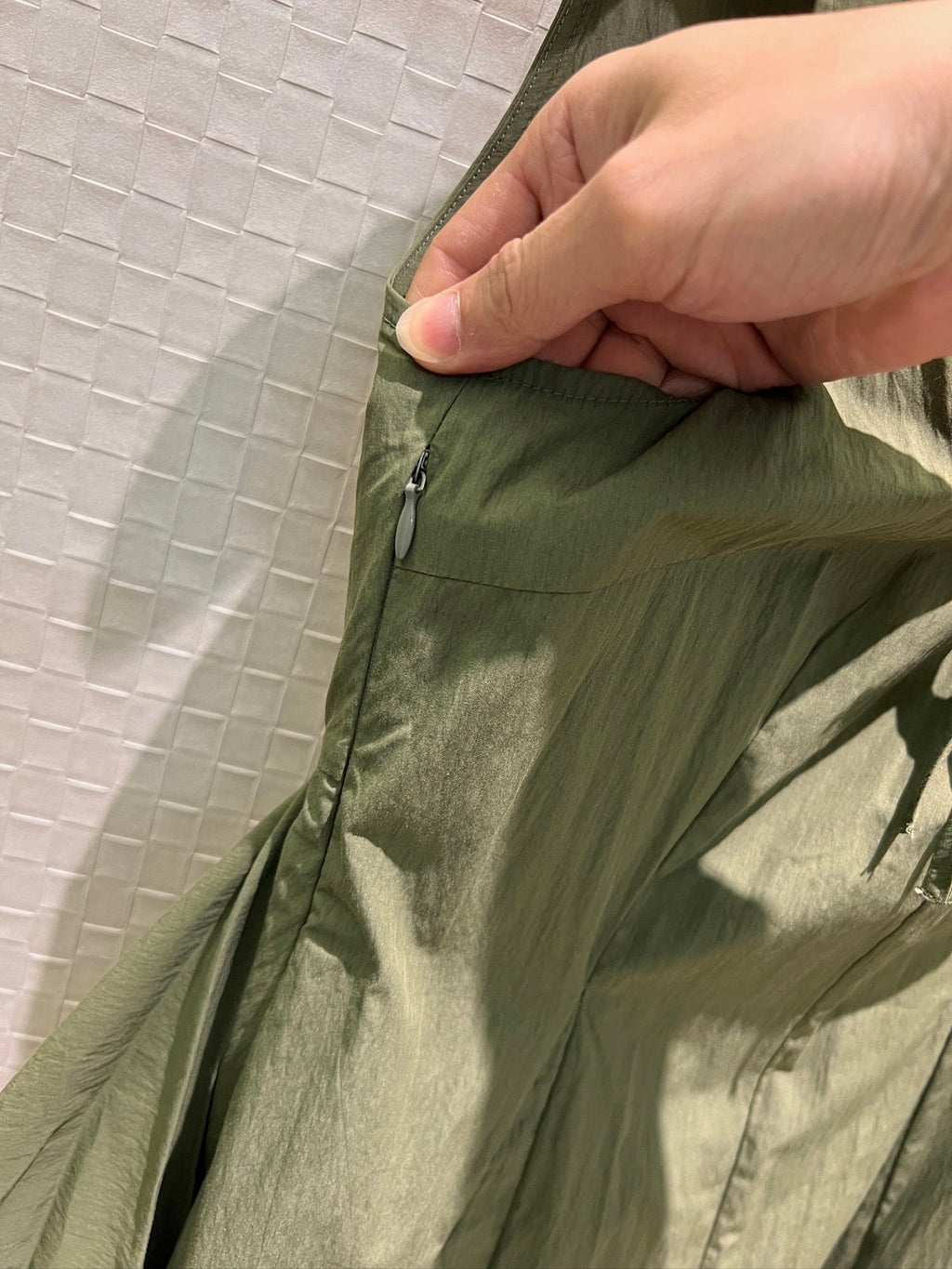 Loewe Lace-up Vest Dress Green Cotton